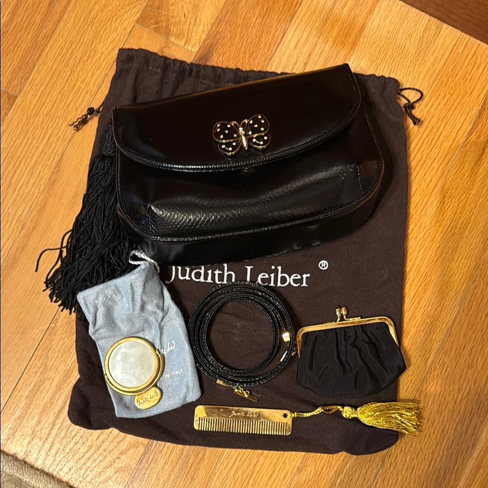 Judith Leiber Black Clutch Bag